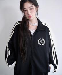 ハチ ルーズ トラックトップス [BLACK]