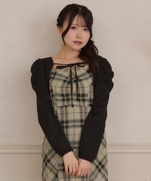 【セット着用可能】フロントリボンショートボレロ
