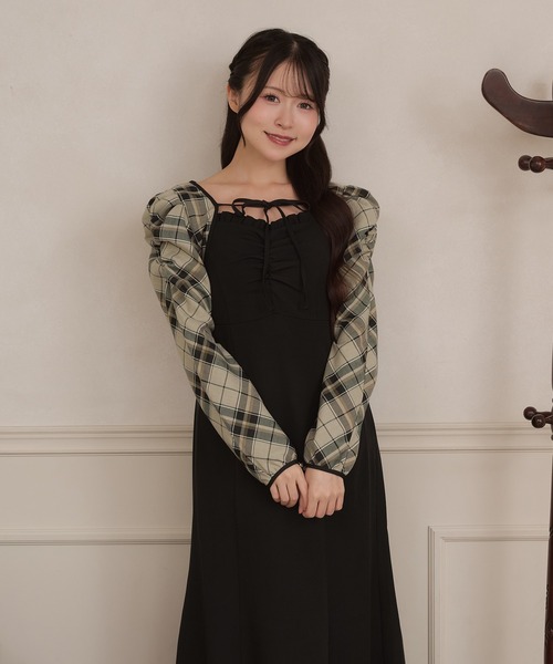 apres jour(アプレジュール)の「【セット着用可能】フロントリボンショートボレロ(カーディガン/ボレロ・レディース・ブラウン系その他/ブラック系その他/ブラック・フリー/X-LARGE)」の10枚目の写真