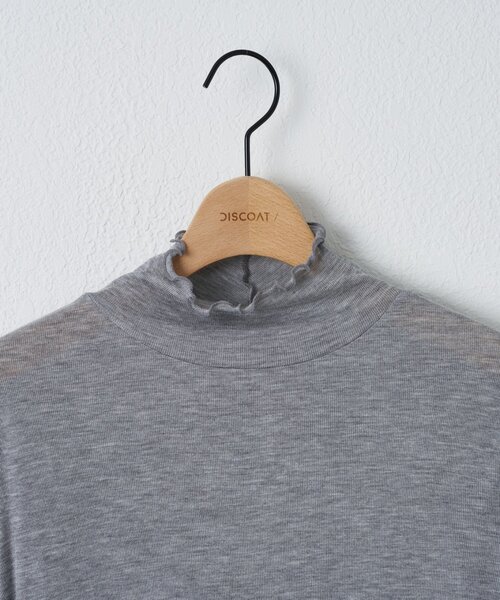 DISCOAT(ディスコート)の「ソフトシアータートルプルオーバー(Tシャツ/カットソー・レディース・グレー/オレンジ系その他/レッド/ブラック/モカ/ブラウン/アイボリー/オレンジ・FREE)」の9枚目の写真