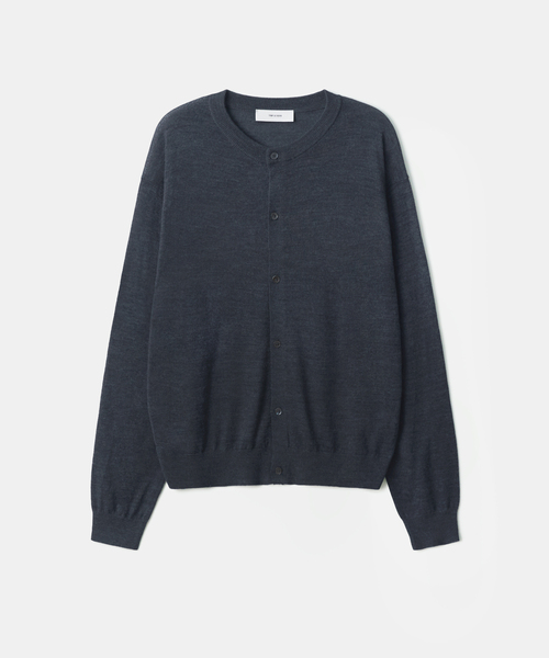 TRIP LE SENS（トリップ ル センス）の「セカンド スキン ウールブレンド ラウンドネック カーディガン_3COLOR（ニット/セーター・メンズ・ブラック/チョコ/ダークグレー・LARGE/MEDIUM/SMALL）」の2枚目の写真