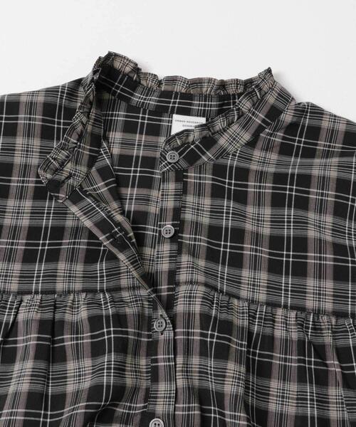 URBAN RESEARCH DOORS（アーバンリサーチドアーズ）の「フリルネックチェックブラウス 26AW（シャツ/ブラウス・レディース・ベージュ系その他/ブラック系その他・FREE）」の11枚目の写真