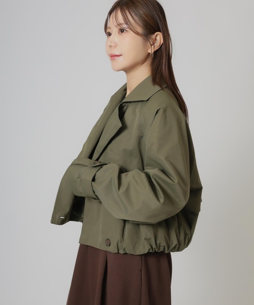 Riberry(リベリー)の「バルーンショートトレンチコート(トレンチコート・レディース・ベージュ/ブラック/カーキ・MEDIUM)」の17枚目の写真