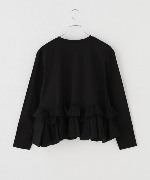 IENA（イエナ）の「MARILYN MOON/マリリンムーン ruffle top カットソー 4264-182（Tシャツ/カットソー・レディース・ブラック/ホワイト・FREE）」の3枚目の写真