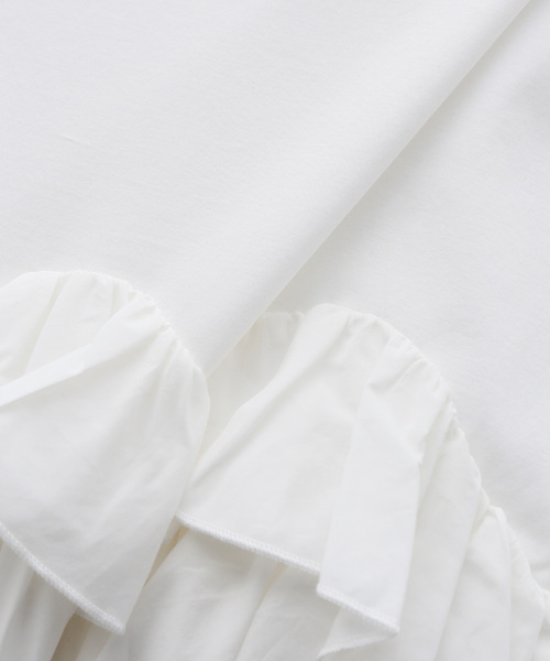 IENA（イエナ）の「MARILYN MOON/マリリンムーン ruffle top カットソー 4264-182（Tシャツ/カットソー・レディース・ブラック/ホワイト・FREE）」の8枚目の写真