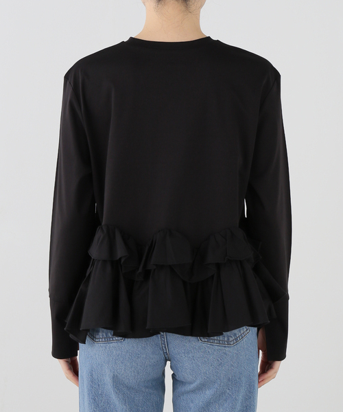 IENA（イエナ）の「MARILYN MOON/マリリンムーン ruffle top カットソー 4264-182（Tシャツ/カットソー・レディース・ブラック/ホワイト・FREE）」の11枚目の写真