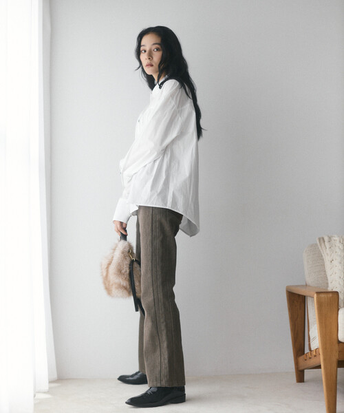 Firsthand（ファーストハンド）の「限定展開 Firsthand/ファーストハンド シャーリングステッチシャツ（シャツ/ブラウス・レディース・サックスブルー/ホワイト・FREE）」の12枚目の写真