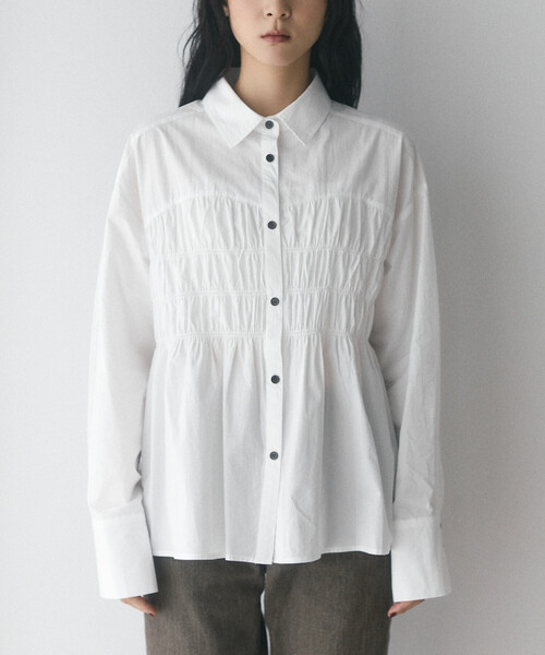 Firsthand（ファーストハンド）の「限定展開 Firsthand/ファーストハンド シャーリングステッチシャツ（シャツ/ブラウス・レディース・サックスブルー/ホワイト・FREE）」の13枚目の写真