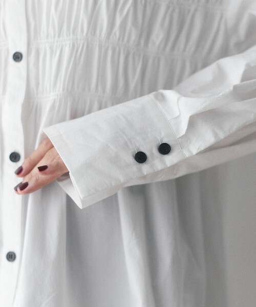 Firsthand（ファーストハンド）の「限定展開 Firsthand/ファーストハンド シャーリングステッチシャツ（シャツ/ブラウス・レディース・サックスブルー/ホワイト・FREE）」の17枚目の写真