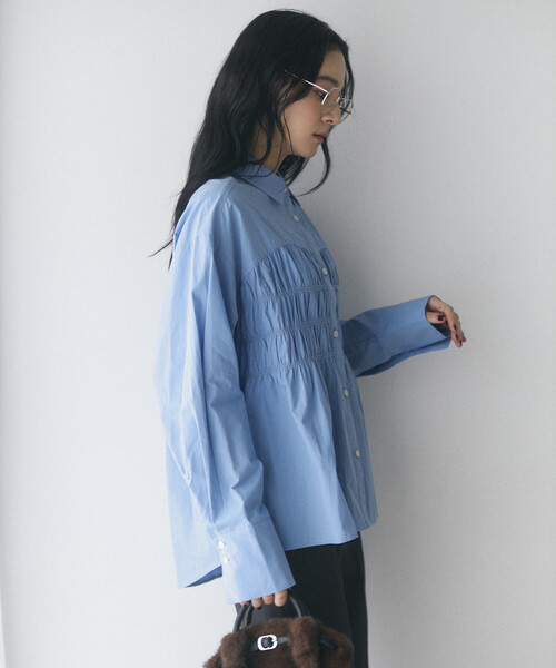 Firsthand（ファーストハンド）の「限定展開 Firsthand/ファーストハンド シャーリングステッチシャツ（シャツ/ブラウス・レディース・サックスブルー/ホワイト・FREE）」の22枚目の写真