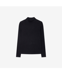 BASIC HOUSE（ベーシックハウス）の「レディース ウォーム ソフトタッチ 起毛 スリムフィット ハ   長袖Tシャツ ホワイト（Tシャツ/カットソー）」