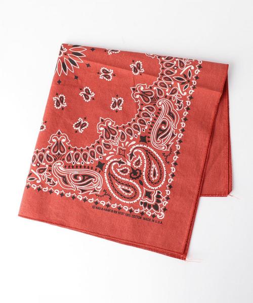 BEAUTY&YOUTH UNITED ARROWS（ビューティーアンドユースユナイテッドアローズ）の「BY THE BANDANNA COMPANY ペイズリーバンダナ ◆（バンダナ/スカーフ・レディース・ケリー/ダークグレー/イエロー/オレンジ系その他/ホワイト・FREE）」の5枚目の写真