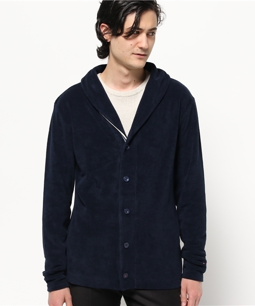 TOMMY HILFIGER(トミーヒルフィガー)の「Towelling cardigan(カーディガン/ボレロ・メンズ・ネイビー・MEDIUM/X-LARGE/SMALL/LARGE)」の1枚目の写真