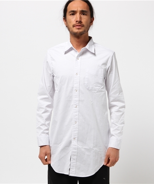 MIND BLOW（マインドブロウ）の「ストレッチロングシャツ（シャツ/ブラウス・メンズ・ブルー/ホワイト・L/M/S）」の2枚目の写真