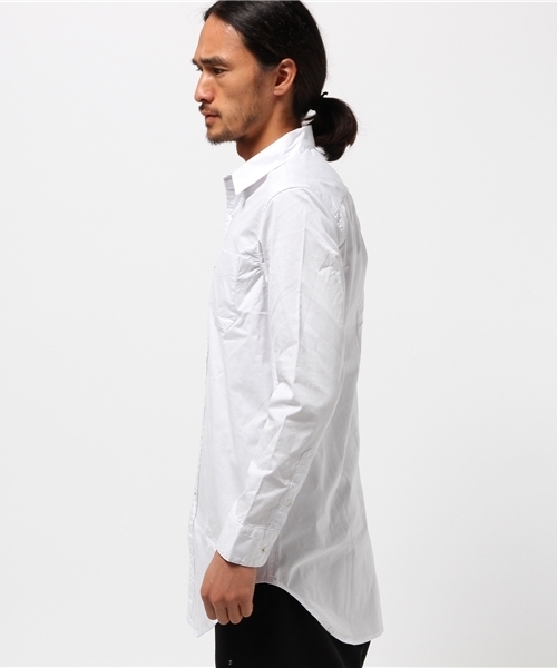 MIND BLOW（マインドブロウ）の「ストレッチロングシャツ（シャツ/ブラウス・メンズ・ブルー/ホワイト・L/M/S）」の7枚目の写真