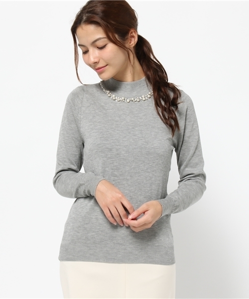 earth music&ecology（アースミュージックアンドエコロジー）の「【2016Autumn】《ハイハイハイネック》ニットプルオーバー（ニット/セーター・レディース・ブルーグリーン/ピンクベージュ/アイボリー/ブラック/サックスブルー/レッド/ライトグレー/キャメル/マスタード/ネイビー・L/S/M）」の18枚目の写真