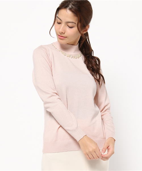 earth music&ecology（アースミュージックアンドエコロジー）の「【2016Autumn】《ハイハイハイネック》ニットプルオーバー（ニット/セーター・レディース・ブルーグリーン/ピンクベージュ/アイボリー/ブラック/サックスブルー/レッド/ライトグレー/キャメル/マスタード/ネイビー・L/S/M）」の9枚目の写真