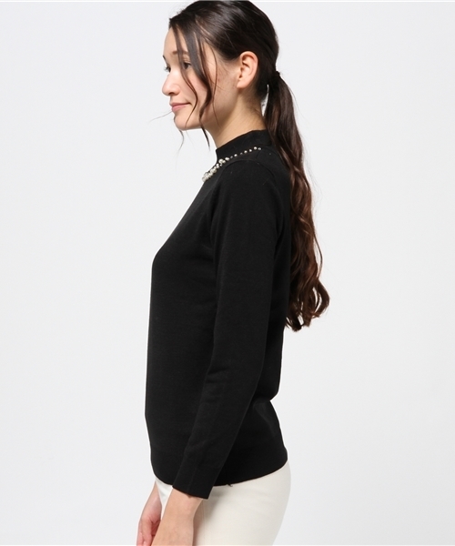 earth music&ecology（アースミュージックアンドエコロジー）の「【2016Autumn】《ハイハイハイネック》ニットプルオーバー（ニット/セーター・レディース・ブルーグリーン/ピンクベージュ/アイボリー/ブラック/サックスブルー/レッド/ライトグレー/キャメル/マスタード/ネイビー・L/S/M）」の12枚目の写真