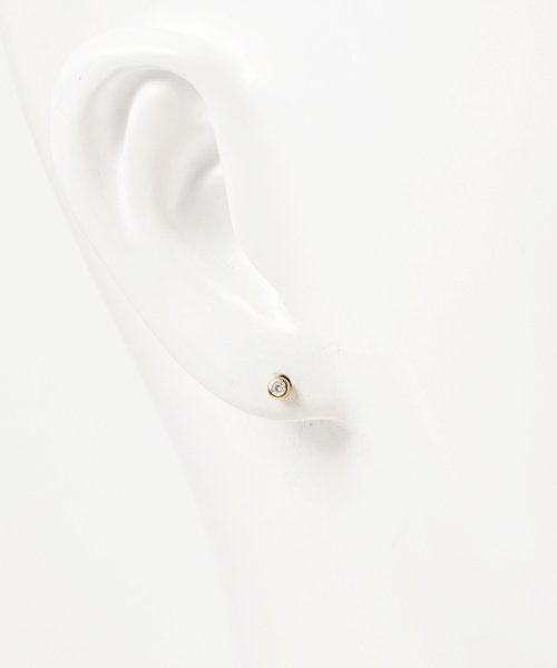 Jouete（ジュエッテ）の「K18YG 一粒ダイヤモンド ピアス（ピアス（両 