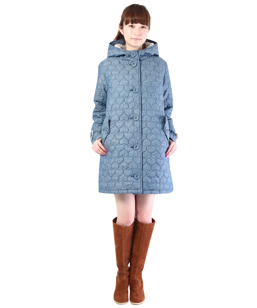 MILKFED.(ミルクフェド)の「HEART QUILTED COAT(その他アウター・レディース・ブラック/カーキ/ブルー・X-SMALL/SMALL)」の3枚目の写真
