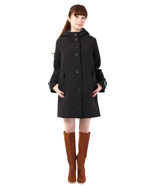 MILKFED.(ミルクフェド)の「HEART QUILTED COAT(その他アウター・レディース・ブラック/カーキ/ブルー・X-SMALL/SMALL)」の1枚目の写真