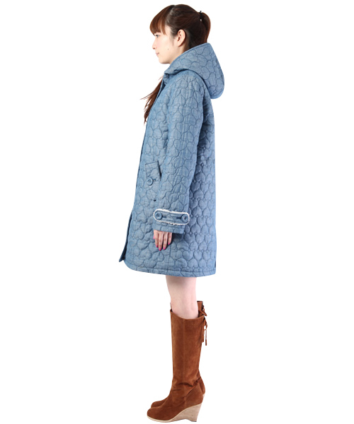 MILKFED.(ミルクフェド)の「HEART QUILTED COAT(その他アウター・レディース・ブラック/カーキ/ブルー・X-SMALL/SMALL)」の4枚目の写真