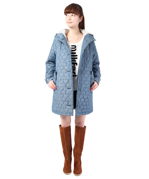 MILKFED.(ミルクフェド)の「HEART QUILTED COAT(その他アウター・レディース・ブラック/カーキ/ブルー・X-SMALL/SMALL)」の6枚目の写真