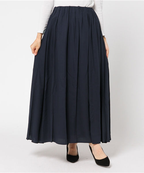 FRAMeWORK（フレームワーク）の「レーヨンロングギャザースカート◆（スカート・レディース・ライトグレー/キャメル/ネイビー・38/36）」の12枚目の写真