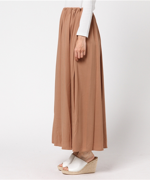 FRAMeWORK（フレームワーク）の「レーヨンロングギャザースカート◆（スカート・レディース・ライトグレー/キャメル/ネイビー・38/36）」の5枚目の写真