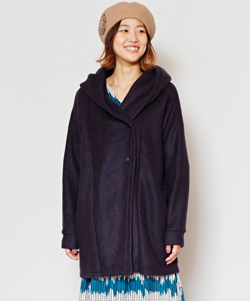 チャイハネ（チャイハネ）の「【チャイハネ】yul ボリュームカラーシンプルコート（その他アウター・レディース・ベージュ/ネイビー/グリーン・FREE）」の3枚目の写真