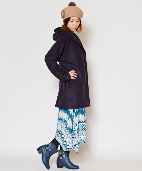 チャイハネ（チャイハネ）の「【チャイハネ】yul ボリュームカラーシンプルコート（その他アウター・レディース・ベージュ/ネイビー/グリーン・FREE）」の6枚目の写真