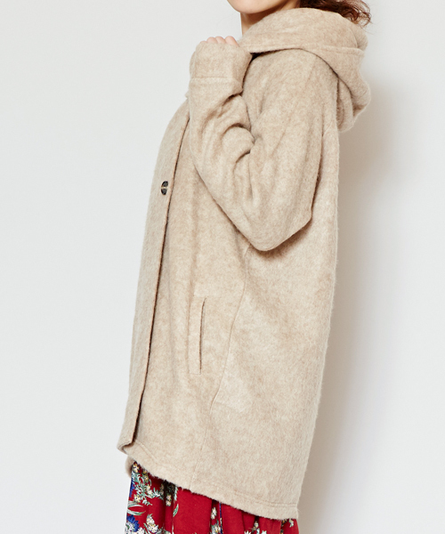 チャイハネ（チャイハネ）の「【チャイハネ】yul ボリュームカラーシンプルコート（その他アウター・レディース・ベージュ/ネイビー/グリーン・FREE）」の10枚目の写真