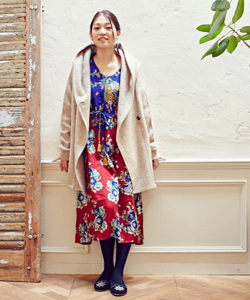 チャイハネ（チャイハネ）の「【チャイハネ】yul ボリュームカラーシンプルコート（その他アウター・レディース・ベージュ/ネイビー/グリーン・FREE）」の12枚目の写真