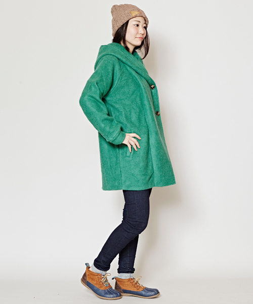 チャイハネ（チャイハネ）の「【チャイハネ】yul ボリュームカラーシンプルコート（その他アウター・レディース・ベージュ/ネイビー/グリーン・FREE）」の18枚目の写真