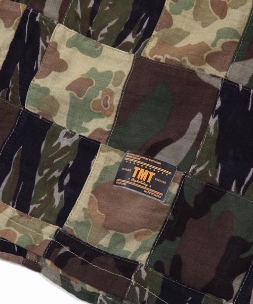 TMT（ティーエムティー）の「CAMO-GAZE PACHWORK TUNIC SHIRTS（シャツ/ブラウス・メンズ・カーキ/ネイビー・MEDIUM/LARGE/X-LARGE/SMALL）」の6枚目の写真