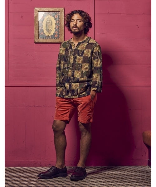 TMT（ティーエムティー）の「CAMO-GAZE PACHWORK TUNIC SHIRTS（シャツ/ブラウス・メンズ・カーキ/ネイビー・MEDIUM/LARGE/X-LARGE/SMALL）」の9枚目の写真