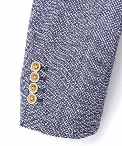 MEN'S BIGI(メンズビギ)の「クールドッツ ストレッチジャケット/ウォッシャブル(同素材パンツあり セットアップ 可能) (テーラードジャケット・メンズ・ネイビー/グレー/ブルー・SS/S/M/L)」の7枚目の写真