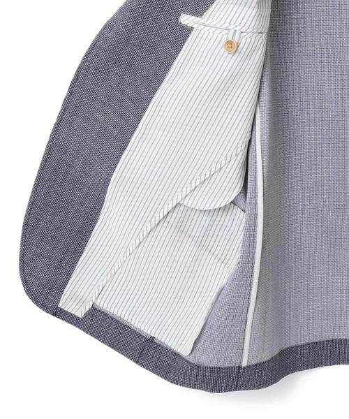MEN'S BIGI(メンズビギ)の「クールドッツ ストレッチジャケット/ウォッシャブル(同素材パンツあり セットアップ 可能) (テーラードジャケット・メンズ・ネイビー/グレー/ブルー・SS/S/M/L)」の5枚目の写真