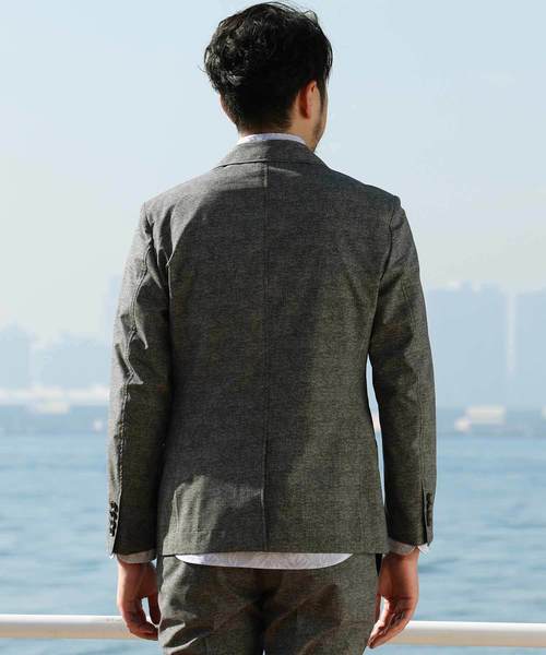 MEN'S BIGI(メンズビギ)の「クールドッツ ストレッチジャケット/ウォッシャブル(同素材パンツあり セットアップ 可能) (テーラードジャケット・メンズ・ネイビー/グレー/ブルー・SS/S/M/L)」の17枚目の写真
