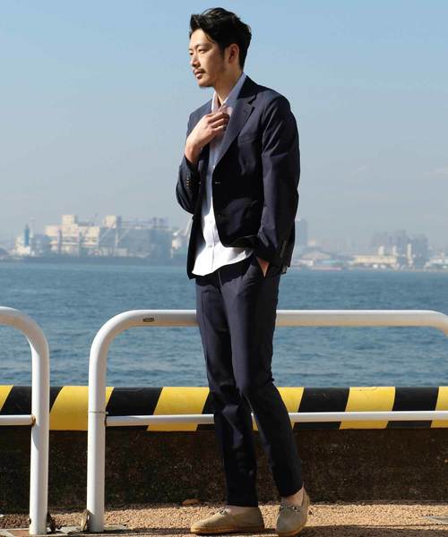 MEN'S BIGI(メンズビギ)の「クールドッツ ストレッチジャケット/ウォッシャブル(同素材パンツあり セットアップ 可能) (テーラードジャケット・メンズ・ネイビー/グレー/ブルー・SS/S/M/L)」の20枚目の写真