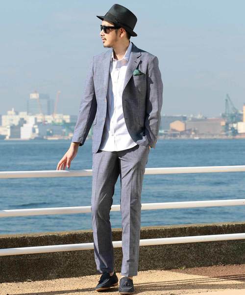 MEN'S BIGI(メンズビギ)の「クールドッツ ストレッチジャケット/ウォッシャブル(同素材パンツあり セットアップ 可能) (テーラードジャケット・メンズ・ネイビー/グレー/ブルー・SS/S/M/L)」の11枚目の写真