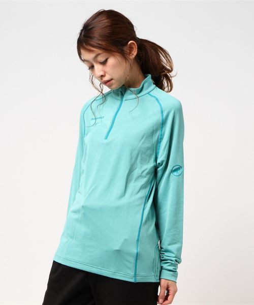 Mammut（マムート）の「COMFORT Light Zip longsleeve Women / 1041-08570（Tシャツ/カットソー・レディース・モスグリーン/ブルー系その他/ベージュ系その他・LARGE/MEDIUM/X-LARGE/SMALL）」の2枚目の写真