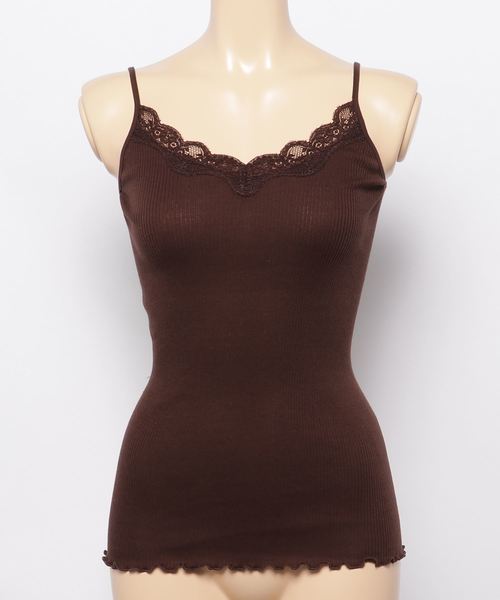 LOWRYS FARM（ローリーズファーム）の「レースマルドウキャミ　785460 （キャミソール・レディース・オフホワイト/ブラック/グレー/ブラウン/ブラック系その他・MEDIUM/LARGE）」の5枚目の写真