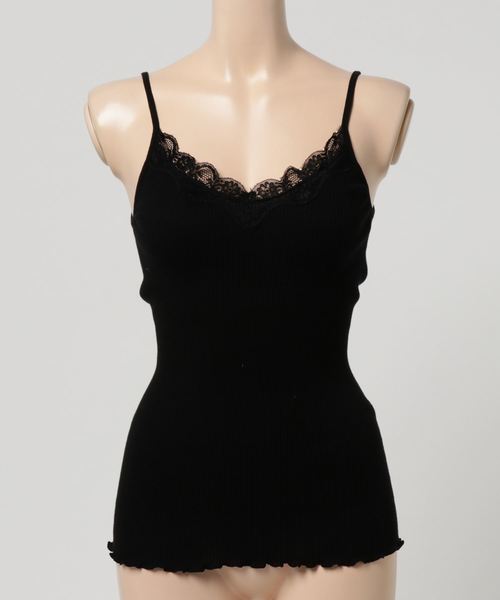 LOWRYS FARM（ローリーズファーム）の「レースマルドウキャミ　785460 （キャミソール・レディース・オフホワイト/ブラック/グレー/ブラウン/ブラック系その他・MEDIUM/LARGE）」の3枚目の写真