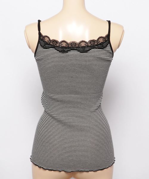 LOWRYS FARM（ローリーズファーム）の「レースマルドウキャミ　785460 （キャミソール・レディース・オフホワイト/ブラック/グレー/ブラウン/ブラック系その他・MEDIUM/LARGE）」の7枚目の写真