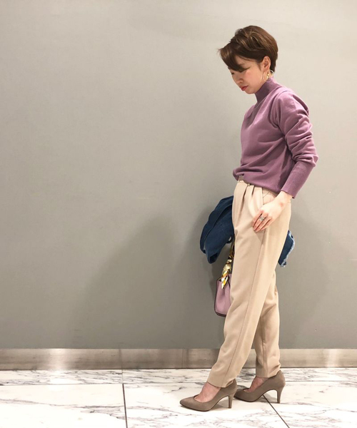 RIVE DROITE（リヴドロワ）の「【通勤服】ストレッチジョーゼットジョッパーパンツ（その他パンツ・レディース・カーキ/ベージュ・38/36）」の7枚目の写真