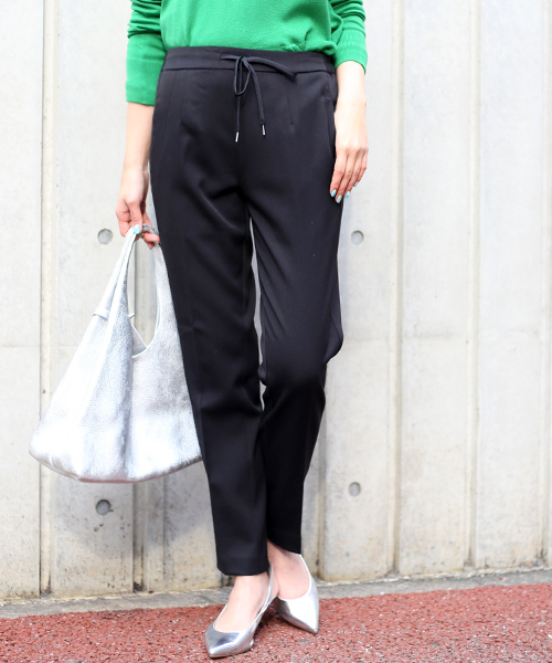 Bou Jeloud（ブージュルード）の「美シルエット・美脚パンツ◇センタープレス ストレッチパンツ（その他パンツ・レディース・ブラック/ライトグレー・36/38/40）」の12枚目の写真