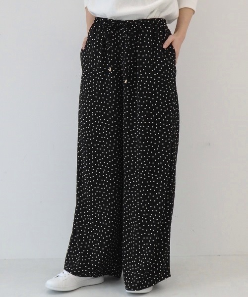 AMERICAN HOLIC（アメリカンホリック）の「10col.ドロストとろみワイドパンツ（その他パンツ・レディース・カーキ/ドット/グレイッシュベージュ/ネイビー/ライトグレー/グレー系その他/ブルー系その他/ピンク/サックスブルー/ブラック・L/M）」の10枚目の写真