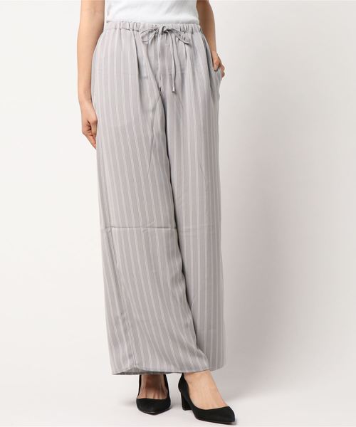 AMERICAN HOLIC（アメリカンホリック）の「10col.ドロストとろみワイドパンツ（その他パンツ・レディース・カーキ/ドット/グレイッシュベージュ/ネイビー/ライトグレー/グレー系その他/ブルー系その他/ピンク/サックスブルー/ブラック・L/M）」の4枚目の写真