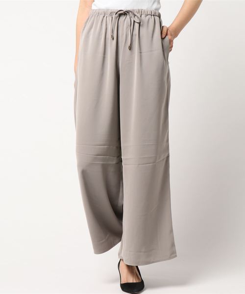 AMERICAN HOLIC（アメリカンホリック）の「10col.ドロストとろみワイドパンツ（その他パンツ・レディース・カーキ/ドット/グレイッシュベージュ/ネイビー/ライトグレー/グレー系その他/ブルー系その他/ピンク/サックスブルー/ブラック・L/M）」の5枚目の写真